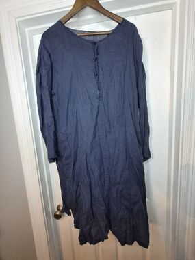 OSKA Navy Blue Long Tunic Top